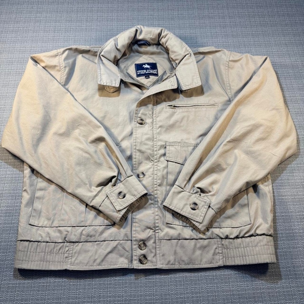 SteepLechase vintage Tan Windbreaker Jacket Mens size L